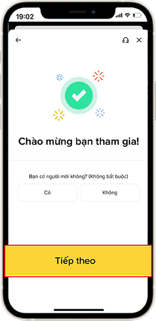 Bước 5: Khi đã thao tác thành công chọn tiếp theo → Đã tạo thành công tài khoản BINANCE.